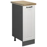 Vicco Apothekerschrank R-Line Weiß Landhaus/Anthrazit 30 cm AP Eiche