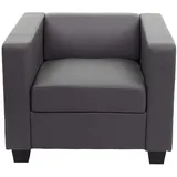 MCW 3-2-1 Couchgarnitur Lille ~ Kunstleder, dunkelgrau