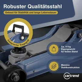 CARTREND Rangierwagenheber Stahl 635 mm grau