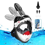 Urmaxs Schnorchelmaske für Kinder, 180° Panoramablick, Vollgesichtsmaske, sicheres Atmen, Tauchmaske, beschlagfrei und auslaufsicher, geeignet für Kinder, Geschenk