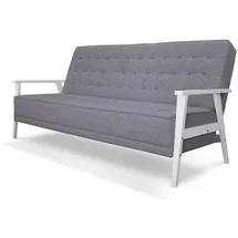 VitaliSpa Schlafsofa Dion mit Klappfunktion, Grau, moderne 3-Sitzer Gästecouch
