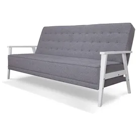 VitaliSpa Schlafsofa Dion mit Klappfunktion, Grau, moderne 3-Sitzer Gästecouch