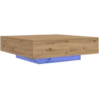 VidaXL Couchtisch mit LED-Leuchten Artisan Eiche 100x100x31 cm