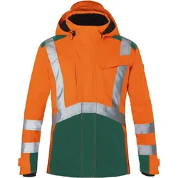 Warnschutz Winterjacke "REFLECTIQ" - XXL - orange/moosgrün