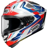 Shoei X-SPR Pro Escalate, Integralhelm - Weiß/Rot/Blau/Grau - XL