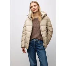 STREET ONE Damen, Kurze Steppjacke Beige 42