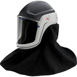 3M Versaflo Schutzhelm M406 mit strapazierfähiger Hals- und Schulterabdeckung und Polycarbonat Visier, klar