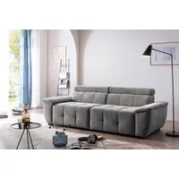 Big-Sofa EXXPO - SOFA FASHION "Exxpo MAVERICK, weicher Bezugstoff, hoher Sitzkomfort", grau (dunkelgrau), B:240cm H:80cm T:107cm, Sofas, Big-Sofa, inkl. verstellbare Kopfstützen, aufwendige Detailverarbeitung
