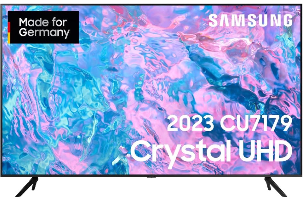 Samsung Crystal UHD CU7179 50 Zoll Fernseher (GU50CU7179UXZG, Deutsches Modell), PurColor, Crystal Prozessor 4K, Motion Xcelerator, Smart TV [2023]