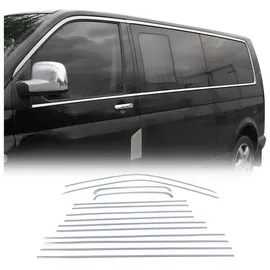 Omac Fensterleisten Zierleisten kompatibel mit VW T6 T6.1 2015-2024 L1 Kurzer Einzelschibetür