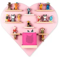 Boarti Kinder Regal Herz 2er Set in Rosa - geeignet für ca. 26 Tonies - zum Spielen und Sammeln, 1021