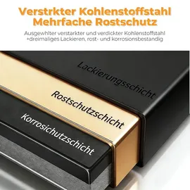 Costway Küchenschrank hoch, mit Rollen, Schwarz