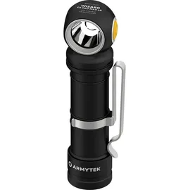 Armytek Wizard C2 Pro Max LR Warm LED Taschenlampe mit Gürtelclip, mit Holster akkubetrieben 3870 lm)