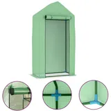 vidaXL Gewächshaus Stahl Grün HKP 0 mm 0,5 m2