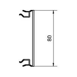Hager Tehalit Brüstungskanal-Oberteil zu BR mit Obert.80mm BR08029016