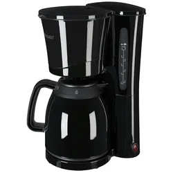 Exquisit Filterkaffemaschine KA 6502 sw | 2 Thermoskannen | 1x4 Filtergröße | 870 Watt | Abschaltautomatik |10 Tassen | Schwarz