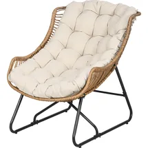 Outsunny Gartensessel 75 x 101 x 90 cm khaki