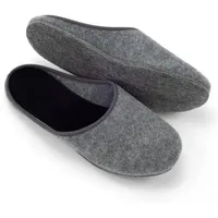 Pantoffelmann Filzpantoffeln Herren Damen Hausschuh leichte Filz Winter Filzlatschen Pantoffel (1 Paar) Filzpantoffeln, Gästepantoffel besonders leicht grau 37-38 EU