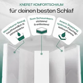 knerst Matratzentopper 5 cm Höhe 90 x 200 cm weiß