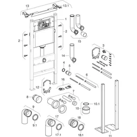Geberit Duofix Basic für Wand-WC, mit Delta UP-Spülkasten
