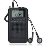 Songway AM/FM Pocket Digital Radio Wecker Sleep Timer Eingebauter Lautsprecher Tragbares kleines Radio mit Kopfhörer für Outdoor, Laufen, Wandern, Reisen