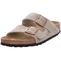 Birkenstock Classic Arizona Leder 51463, Pantoletten, Grau (Taupe 46), 45 EU (10.5 UK) - 45 EU Schmal