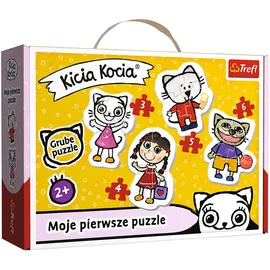 Trefl Die fröhliche Kätzchen Kätzchen Kicia Kocia Puzzle 4 Sets