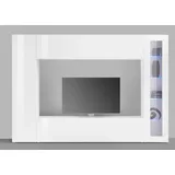 INOSIGN Wohnwand INOSIGN "Maruska", weiß (weiß hochglanz), B:260cm H:180cm T:30cm, Holzwerkstoff, Kastenmöbel-Sets, Wohnwand, Front/ Korpus weiß Hochglanz