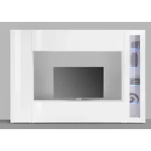 INOSIGN Wohnwand INOSIGN "Maruska", weiß (weiß hochglanz), B:260cm H:180cm T:30cm, Holzwerkstoff, Kastenmöbel-Sets, Wohnwand, Front/ Korpus weiß Hochglanz