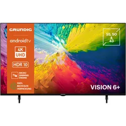 F (A bis G) GRUNDIG LED-Fernseher Fernseher Gr. 55, schwarz