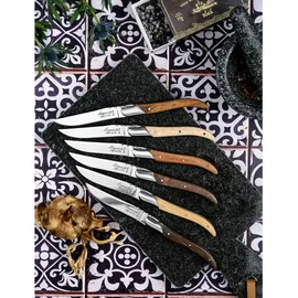 Laguiole Style de Vie Steakmesser Luxury Line, 6-teilig, Gemischtes Holz,