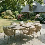 CARO-Möbel Sunny Set 7-tlg. Champagner/Beige