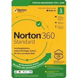 Norton 360 Standard, 10GB Cloud, 1 dispositivo 1 anno