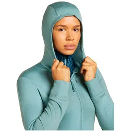 Icebreaker 260 Quantum IV LS Zip Hoodie - Merino Fleecejacke - Damen Kapuzenjacke türkis S