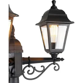 QAZQA Laterne Kunststoff 3-Licht IP44 E27 schwarz
