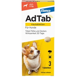 Adtab 225 mg Kautabletten für Hunde >5,5-11 kg 3 St