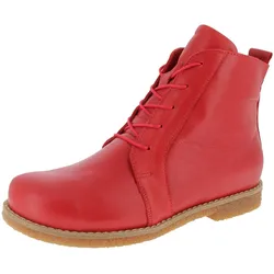 Schnürstiefelette ANDREA CONTI "Andrea Conti Stiefelette Leder", Damen, Gr. 42, rot (chili), Leder, casual, Schuhe