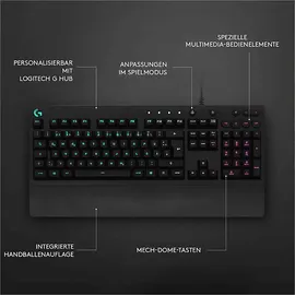 Logitech G213 Prodigy RGB Gaming Keyboard DE