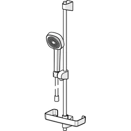 Hansa Basicjet Style Wandstangen-Brausenset 1-strahlig Chrom 44770111