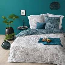 Atmosphera Jungle Baumwolle Schwarz/Weiß 260 x 240 cm