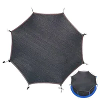 Trampolin Sonnenschutz Abdeckung - Ø 143 243 305 366 427 cm Trampolin Sonnenschutznetz, UV-Resistent, wasserdichte, Faltbare Sonnenschutz Sonnensegel für Spielen Freien, Einfach Installieren