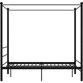 vidaXL Himmelbett Schwarz Metall 120x200 cm