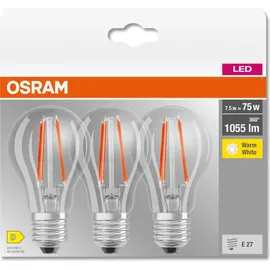 Osram LED-Birne E27/7,5 Watt/Energie D Glas