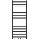 luxebath Badheizkörper 500x1200mm Anthrazit Gerade Mittelanschluss Heizkörper