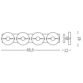 Ideal Lux Glim 4-flammig weiß Metall