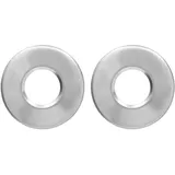 Poolleiter Rosette, 2 PCS Runde Poolleiter Stufen Ersatz Edelstahl Abdeckplatte Schwimmbadleiter Zubehör Pool Handlaufplatte Home Decoration Unterlegscheibe Grundplat Rohrabdeckungen Schwimmbad Leiter