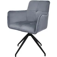 Hti-Living Drehstuhl Letitia Velvet Dunkelgrau