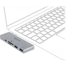 DeLock 64078 USB-C USB 3.2 Gen 1 Multiport Hub Grau