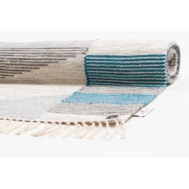Tom Tailor Modern Kelim Kelimteppich 160 x 230 cm Blau/Türkis/Mehrfarbig