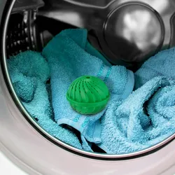 Relaxdays Waschball, 4er Set, Waschkugel für Waschmaschine, ökologisch, hautfreundlich, Waschen ohne Waschmittel, grün